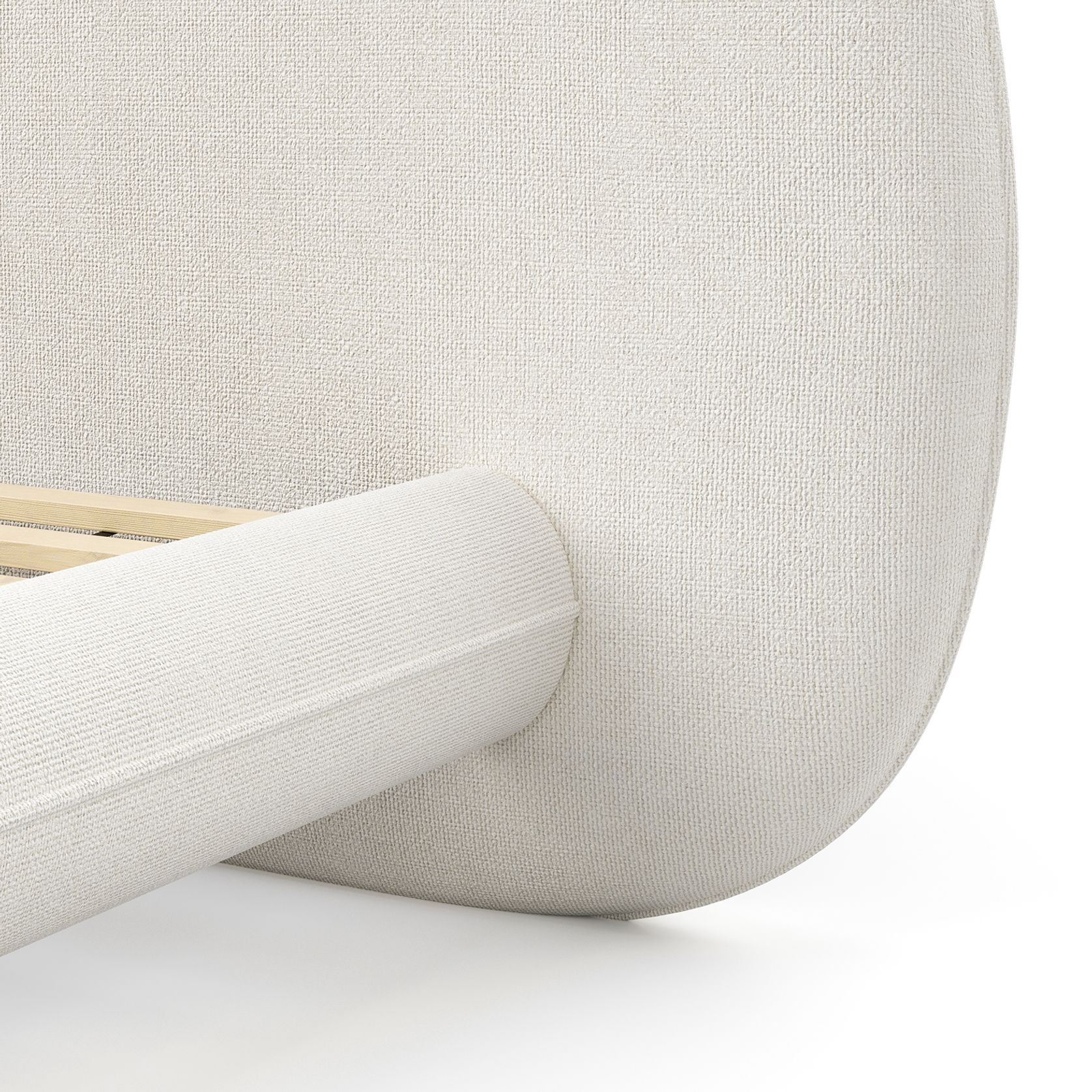 Brune Oversized Queen Bed Frame | Canvas Ivory gallery detail image