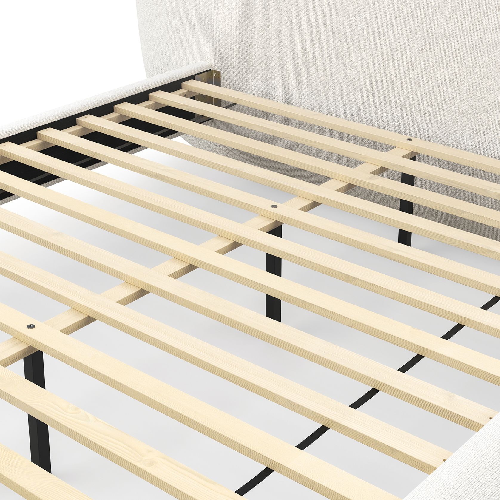 Brune Oversized Queen Bed Frame | Canvas Ivory gallery detail image