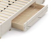 Aira Queen 2 Drawer Storage Bed Frame | Cream Boucle gallery detail image