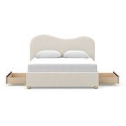 Aira Queen 2 Drawer Storage Bed Frame | Cream Boucle gallery detail image