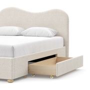 Aira Queen 2 Drawer Storage Bed Frame | Cream Boucle gallery detail image