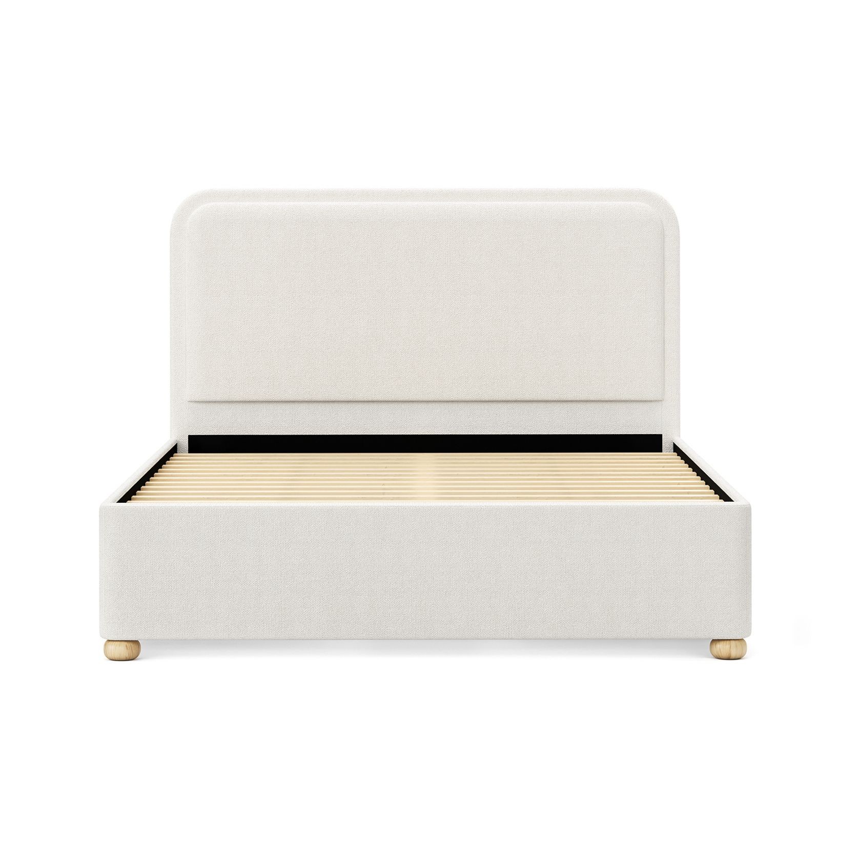 Lanore Queen 2 Drawer Storage Bed Frame | Canvas Ivory gallery detail image