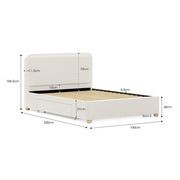 Lanore Queen 2 Drawer Storage Bed Frame | Canvas Ivory gallery detail image