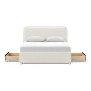 Lanore Queen 2 Drawer Storage Bed Frame | Canvas Ivory gallery detail image