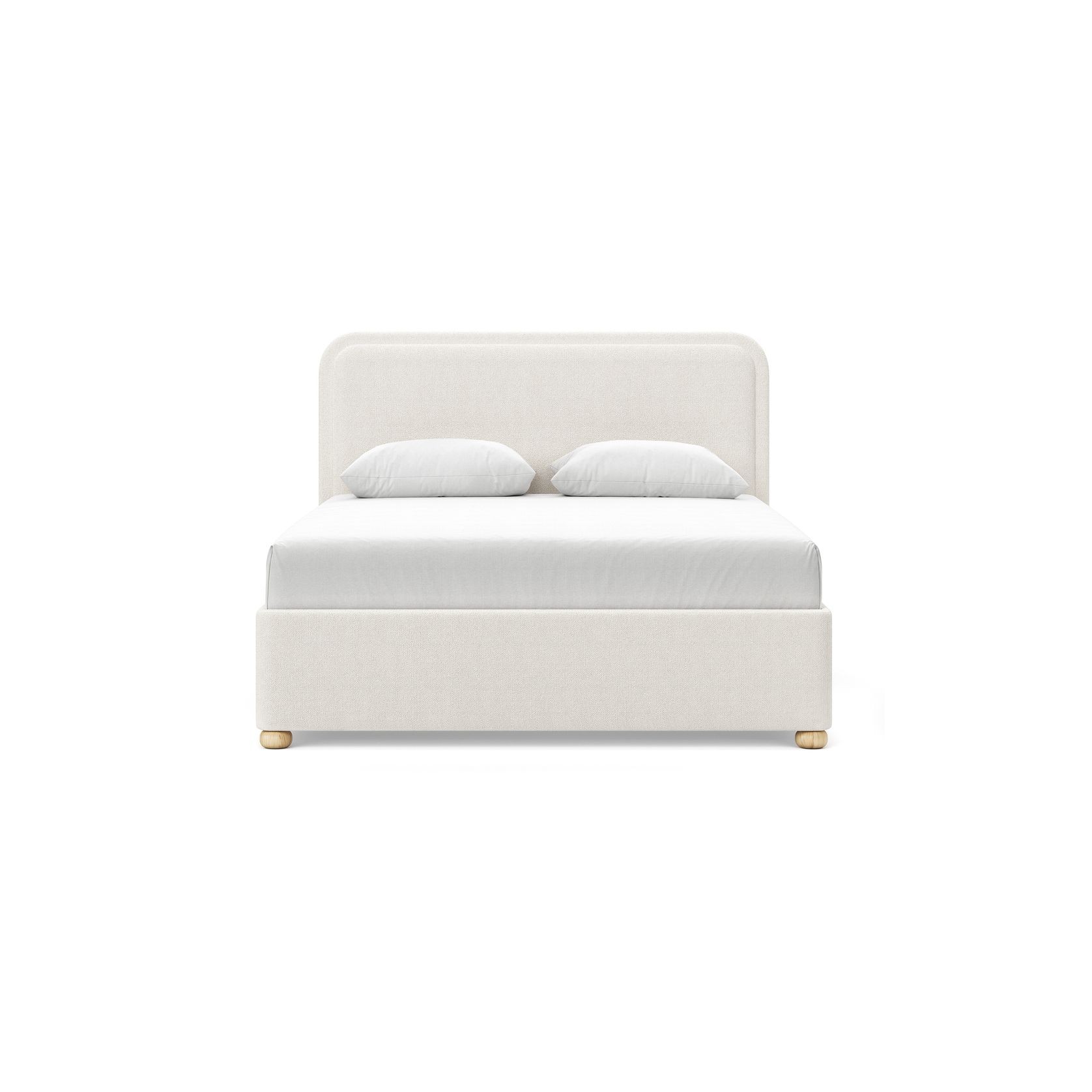 Lanore Queen 2 Drawer Storage Bed Frame | Canvas Ivory gallery detail image
