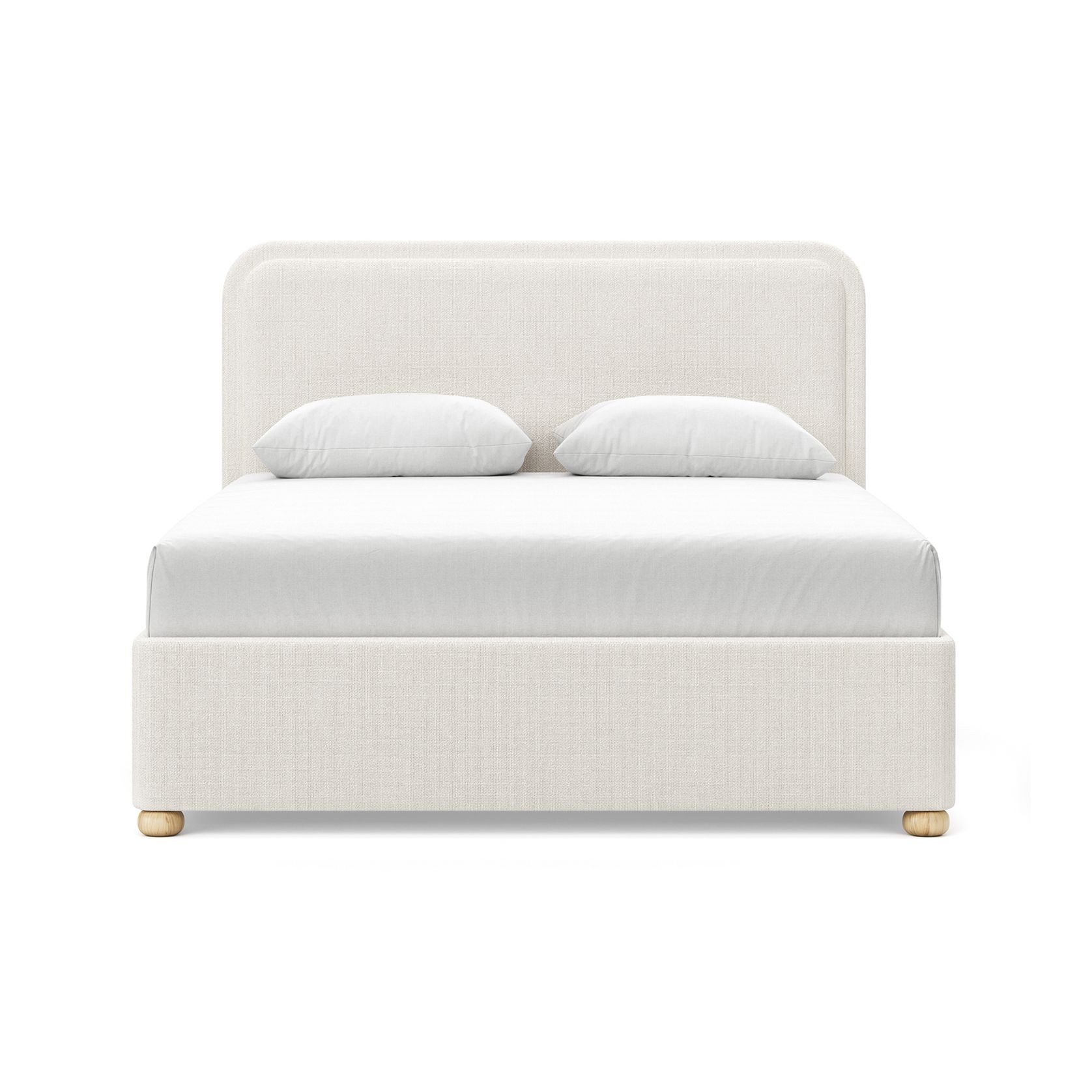 Lanore Queen 2 Drawer Storage Bed Frame | Canvas Ivory gallery detail image