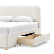 Lanore Queen 2 Drawer Storage Bed Frame | Canvas Ivory gallery detail image