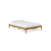 Pippa Scalloped Queen Bed Base | Medium Oak gallery detail image