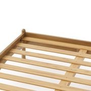 Pippa Scalloped Queen Bed Base | Medium Oak gallery detail image