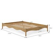 Pippa Scalloped Queen Bed Base | Medium Oak gallery detail image