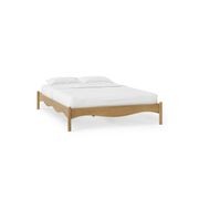 Pippa Scalloped Queen Bed Base | Medium Oak gallery detail image