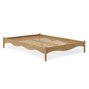 Pippa Scalloped Queen Bed Base | Medium Oak gallery detail image