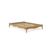 Pippa Scalloped Queen Bed Base | Medium Oak gallery detail image