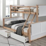 Myer Triple Bunk Bed with Storage | Hardwood Frame gallery detail image