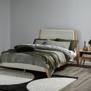 Finn Double Size Bed Frame | Natural Hardwood gallery detail image