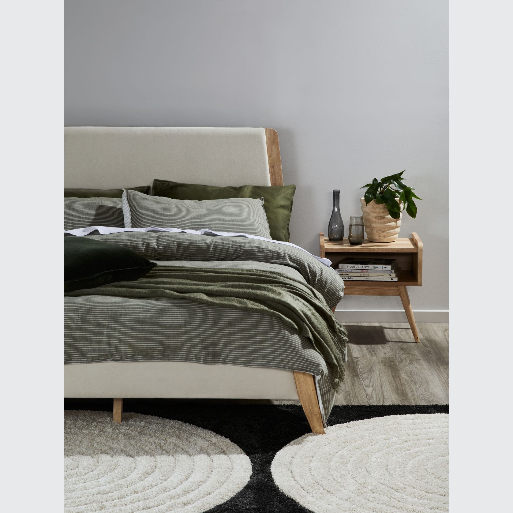 Finn Double Size Bed Frame | Natural Hardwood gallery detail image
