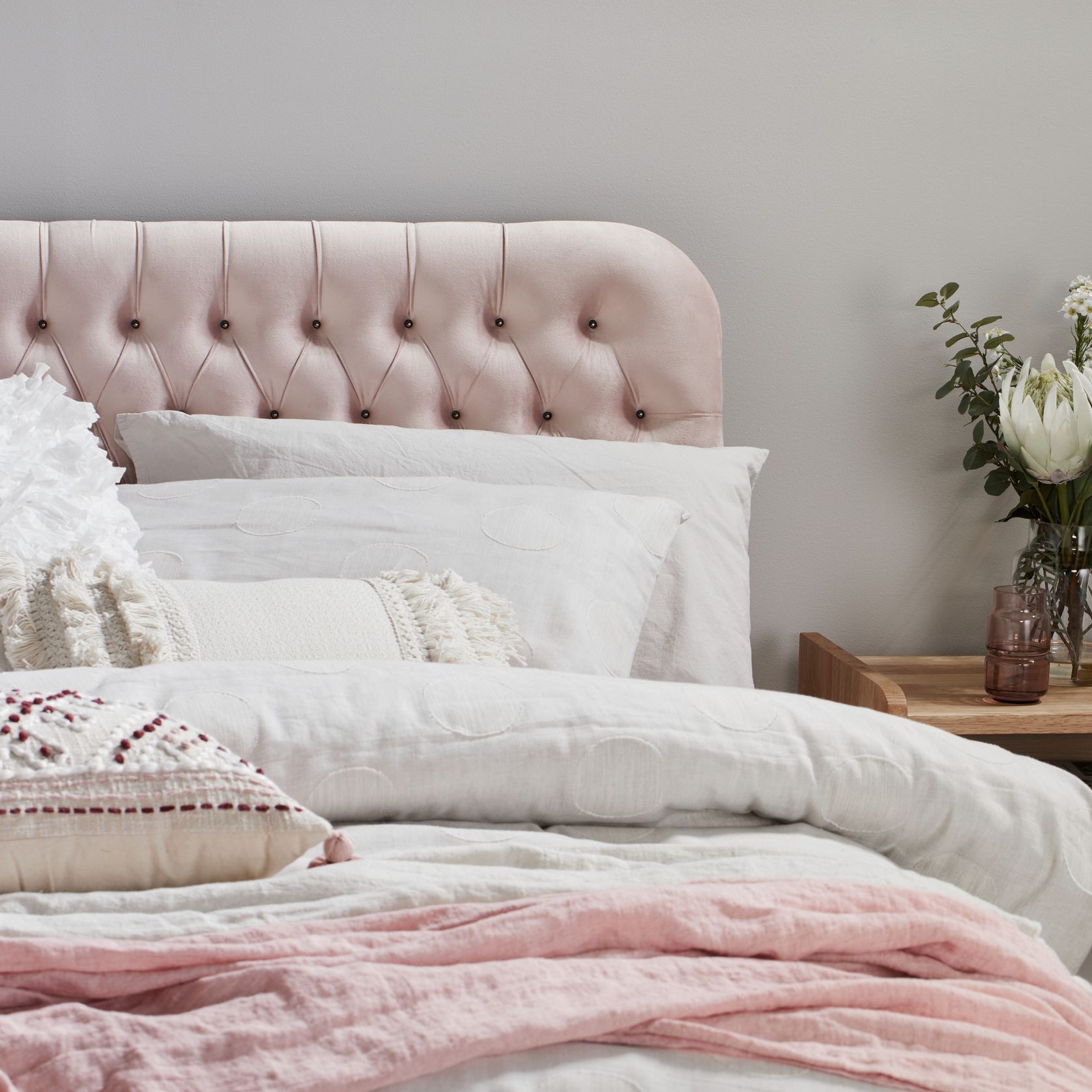 Halo Double Bed Frame | Natural Hardwood gallery detail image