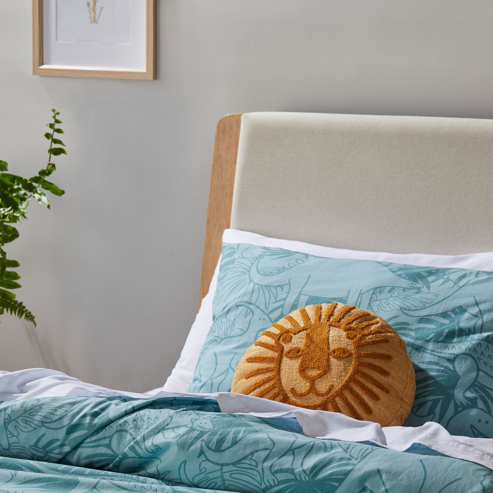 Finn King Single Bed Frame | Natural Hardwood gallery detail image