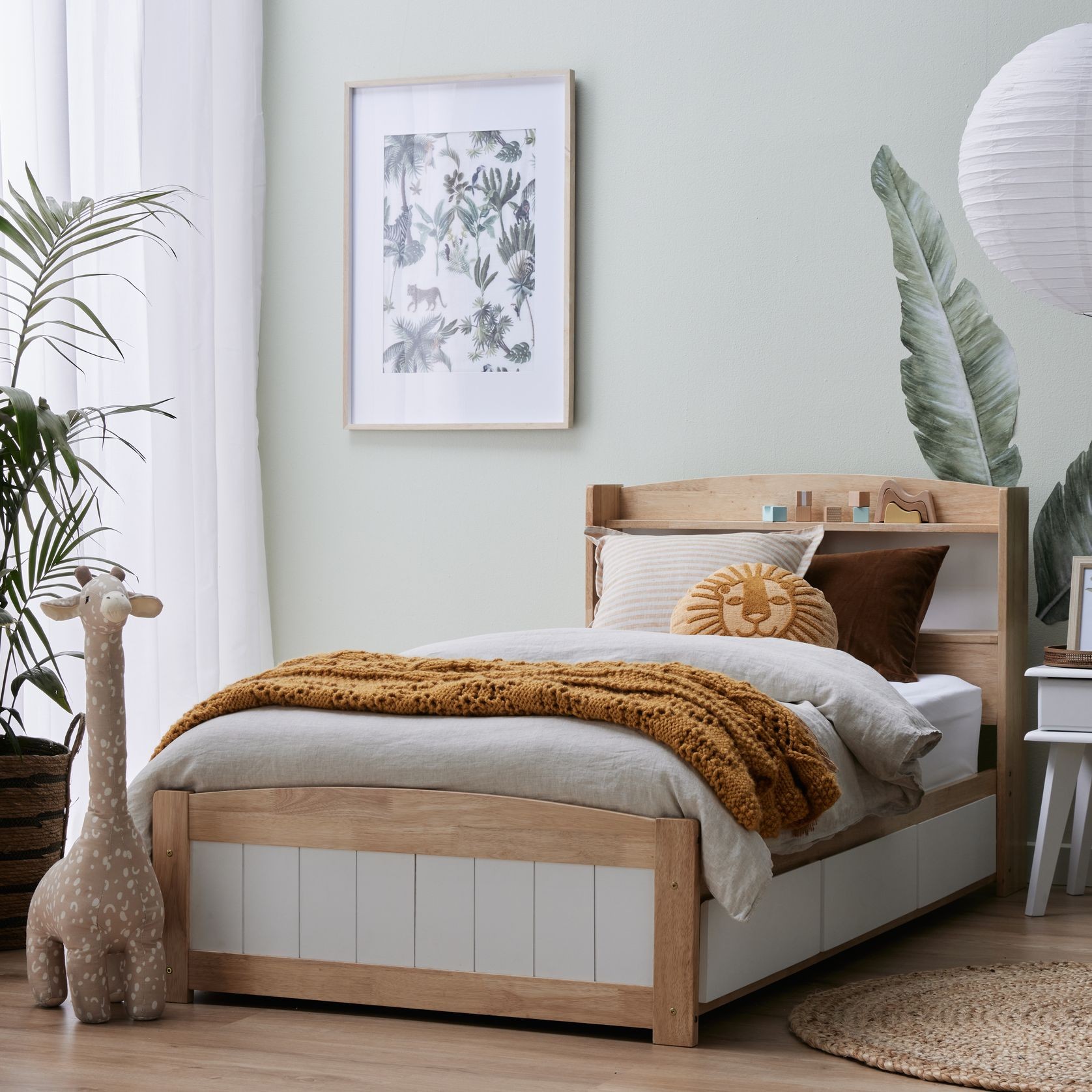 Rio Toddler Single Storage Bed | Hardwood Frame gallery detail image