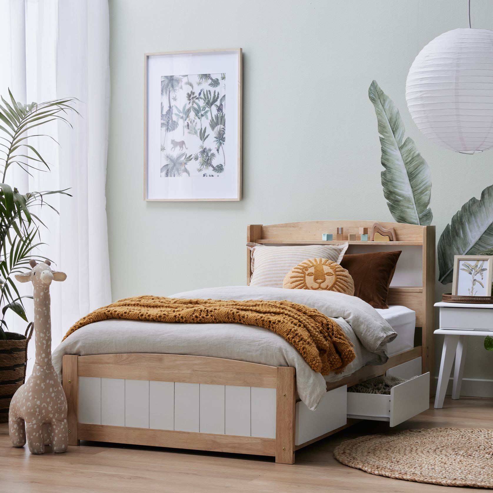 Rio Toddler Single Storage Bed | Hardwood Frame gallery detail image