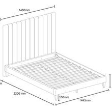 Cannes 2PCE Double Upholstered Headboard and Bed Base B gallery detail image