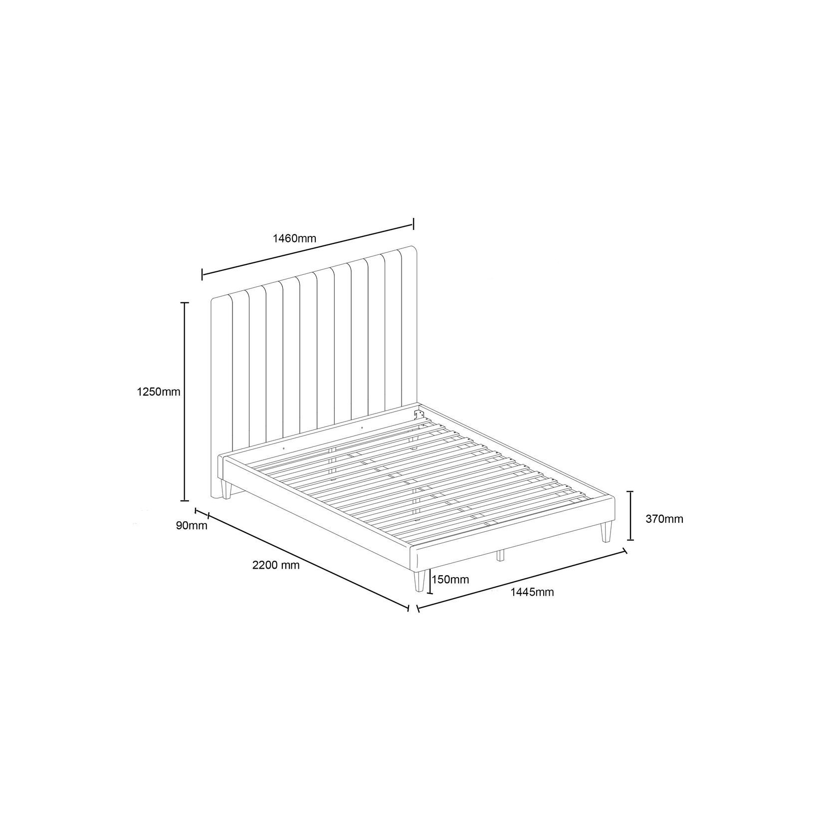Cannes 2PCE Double Upholstered Headboard and Bed Base B gallery detail image
