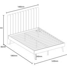 Franki 2PCE Double Headboard and Base Bundle Natural gallery detail image
