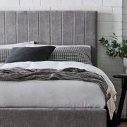 Cannes 2PCE Queen Upholstered Headboard and Bed Base Bu gallery detail image