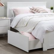 Coco White Double Bed with Storage | Hardwood Frame gallery detail image