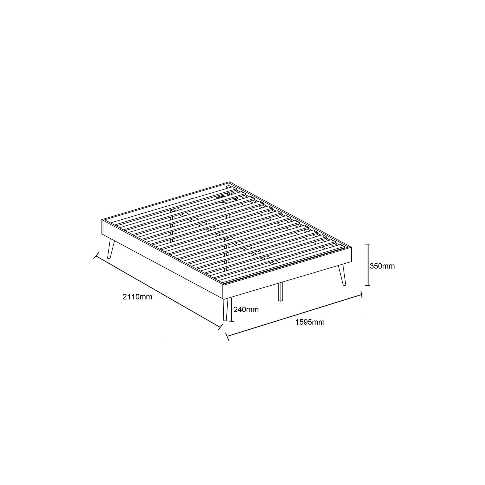 Franki Queen Hardwood Bed Base | Natural gallery detail image