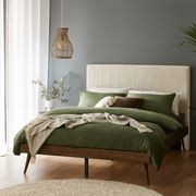 Franki 2PCE Double Headboard and Base Bundle Walnut gallery detail image