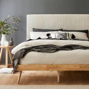 Franki 2PCE Queen Headboard and Base Bundle Natural gallery detail image