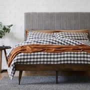 Franki 2PCE Queen Headboard and Bed Base Bundle Walnut gallery detail image