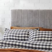 Franki 2PCE Queen Headboard and Bed Base Bundle Walnut gallery detail image