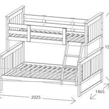 Myer Triple Bunk Bed with Storage | Hardwood Frame gallery detail image