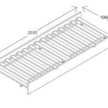 Myer White King Single Bed with Trundle | Hardwood gallery detail image