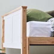 Buddy King Single Loft Bed with Desk and Shelves | Natural Hardwood Frame gallery detail image