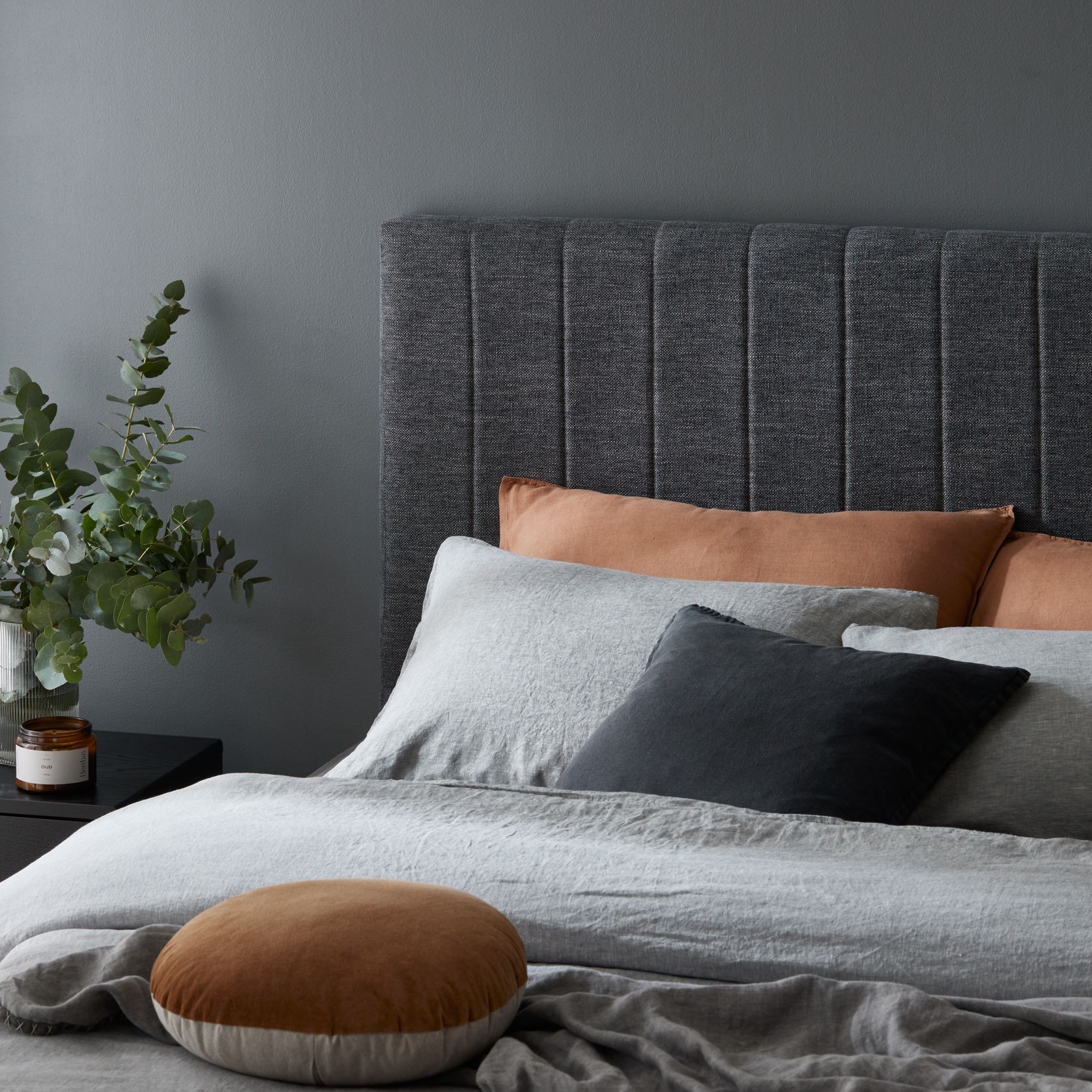 Cannes 2PCE Queen Upholstered Headboard and Base Bundle gallery detail image