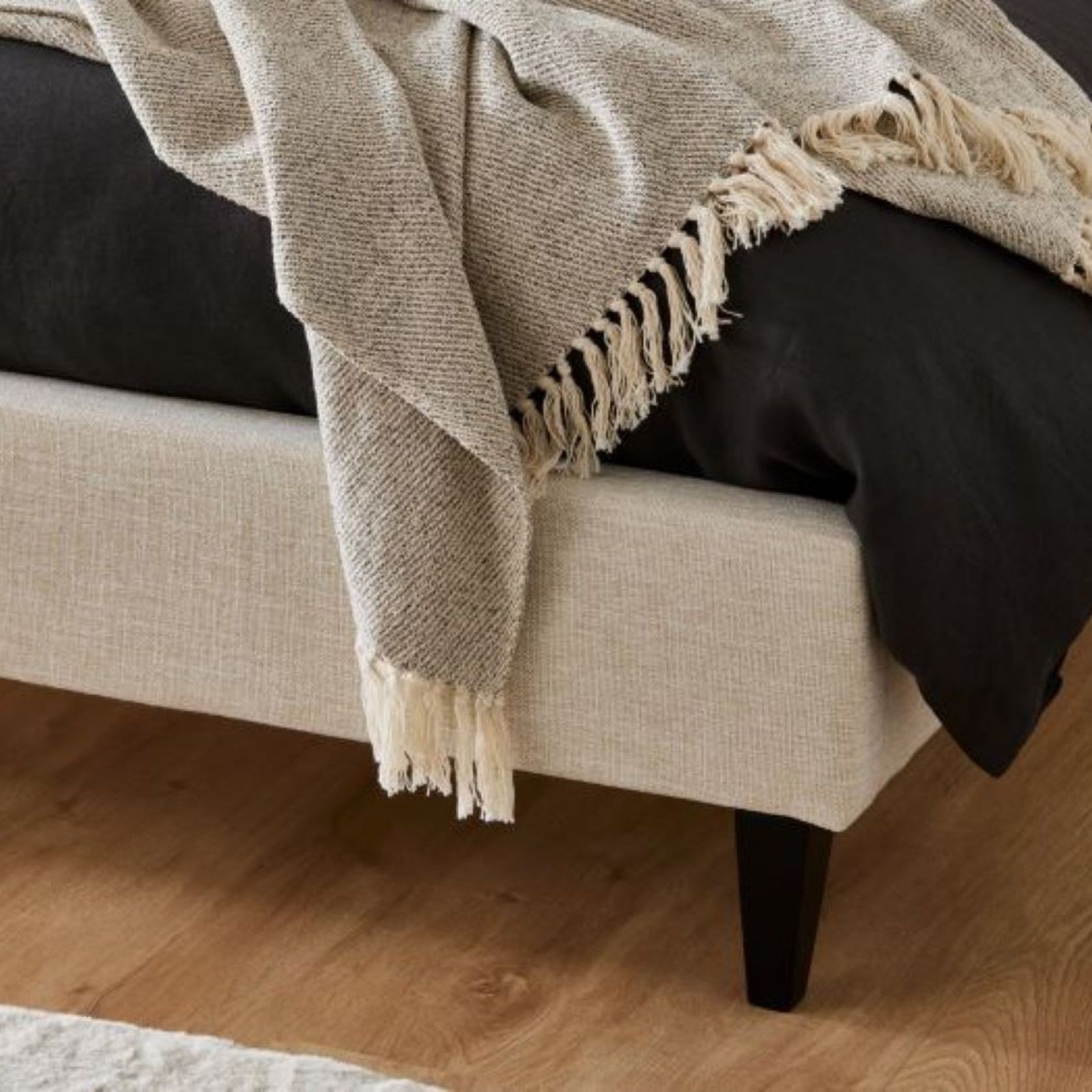 Cannes 2PCE Queen Upholstered Headboard and Base Bundle gallery detail image