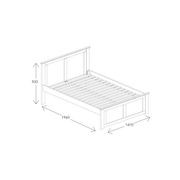 Coco Double Bed with Trundle | Natural Hardwood Frame gallery detail image