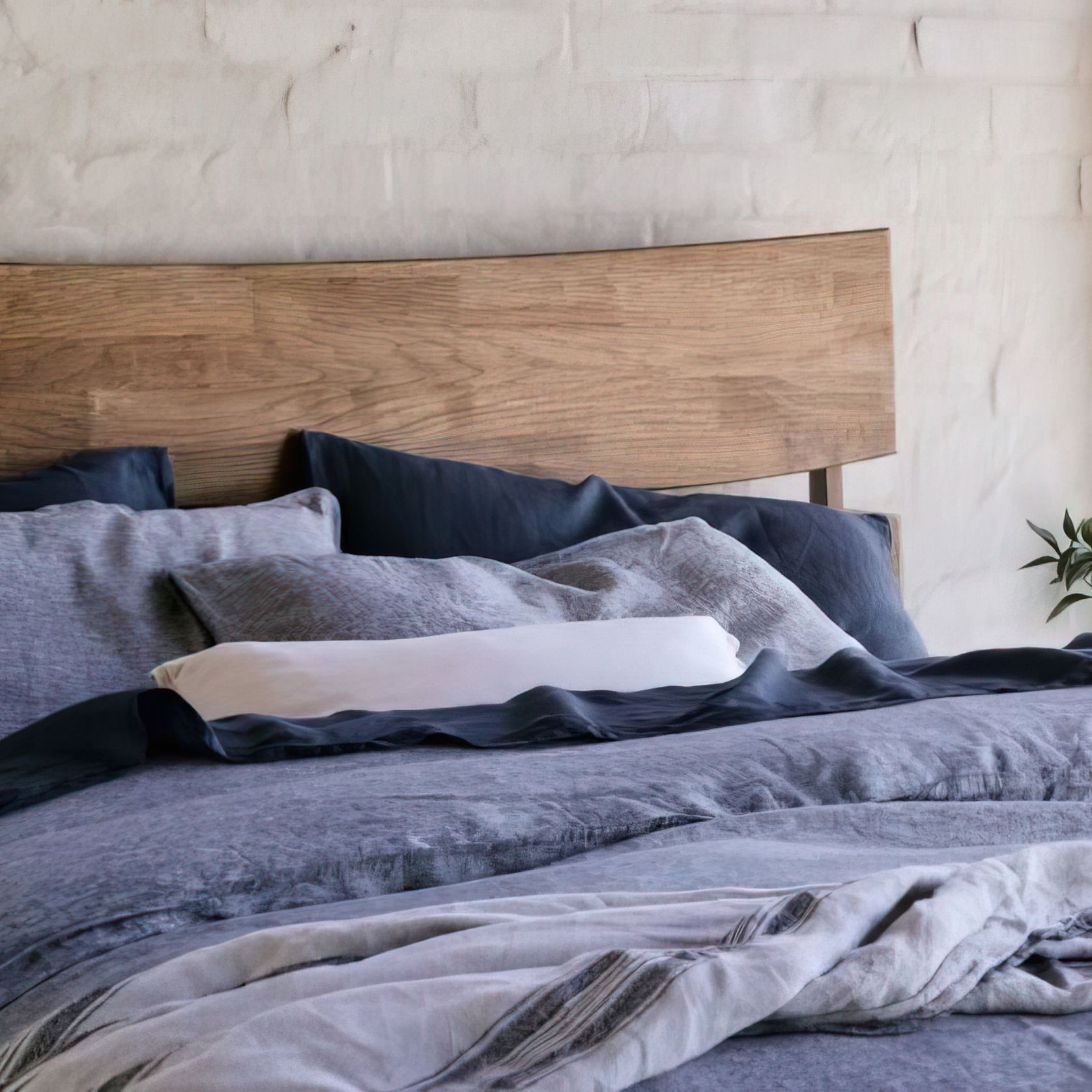 Cruz Double Size Hardwood Bed Frame | Rustic Walnut gallery detail image