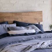 Cruz Double Size Hardwood Bed Frame | Rustic Walnut gallery detail image