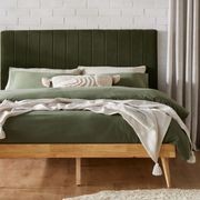 Franki 2PCE Queen Headboard and Base Bundle Natural gallery detail image