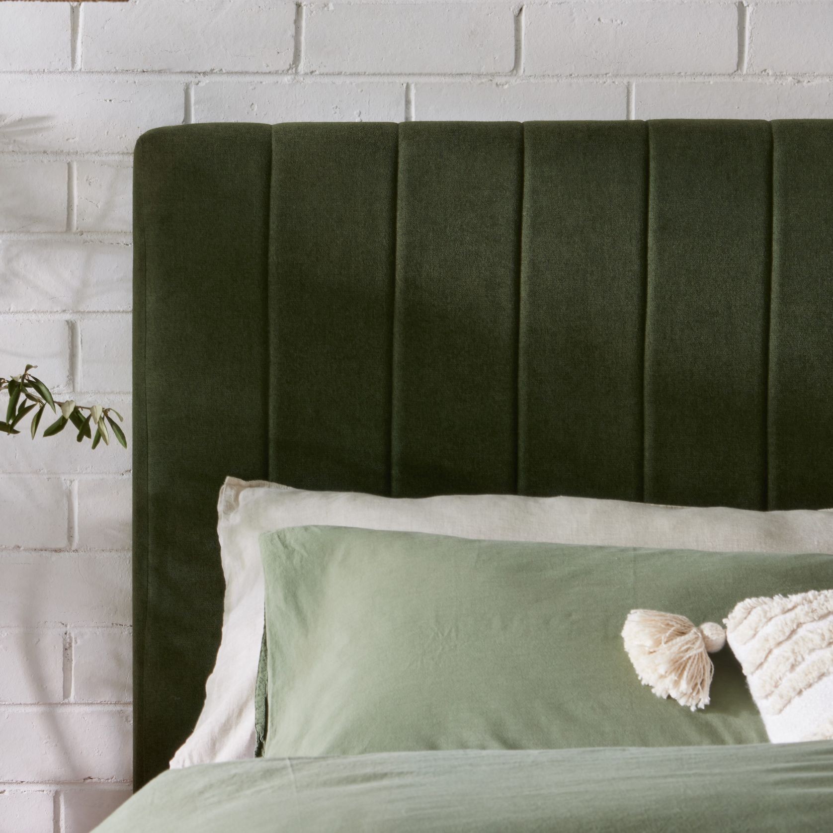 Franki 2PCE Queen Headboard and Base Bundle Natural gallery detail image