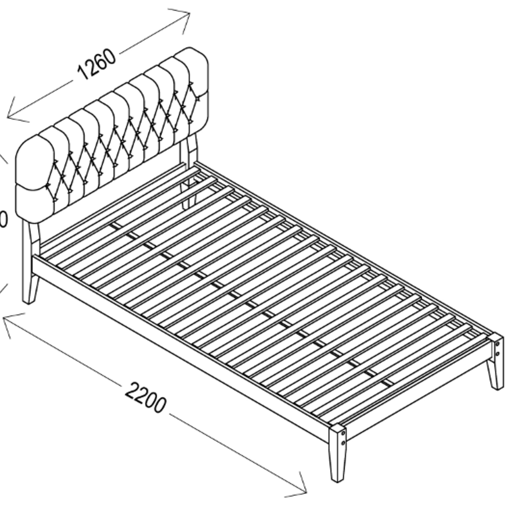 Halo King Single Bed Frame | Natural Hardwood gallery detail image