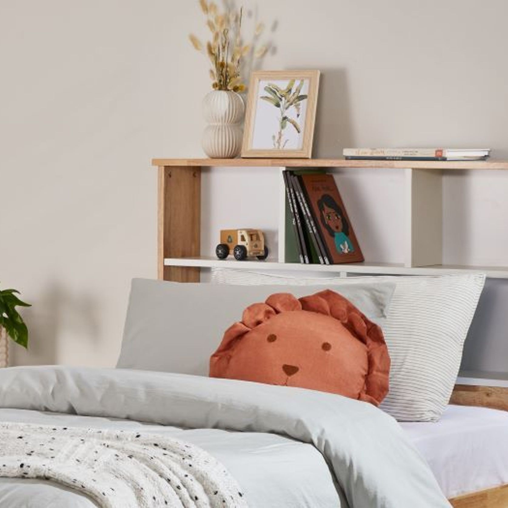 Myer Single Bed with Trundle | Natural Hardwood Frame gallery detail image