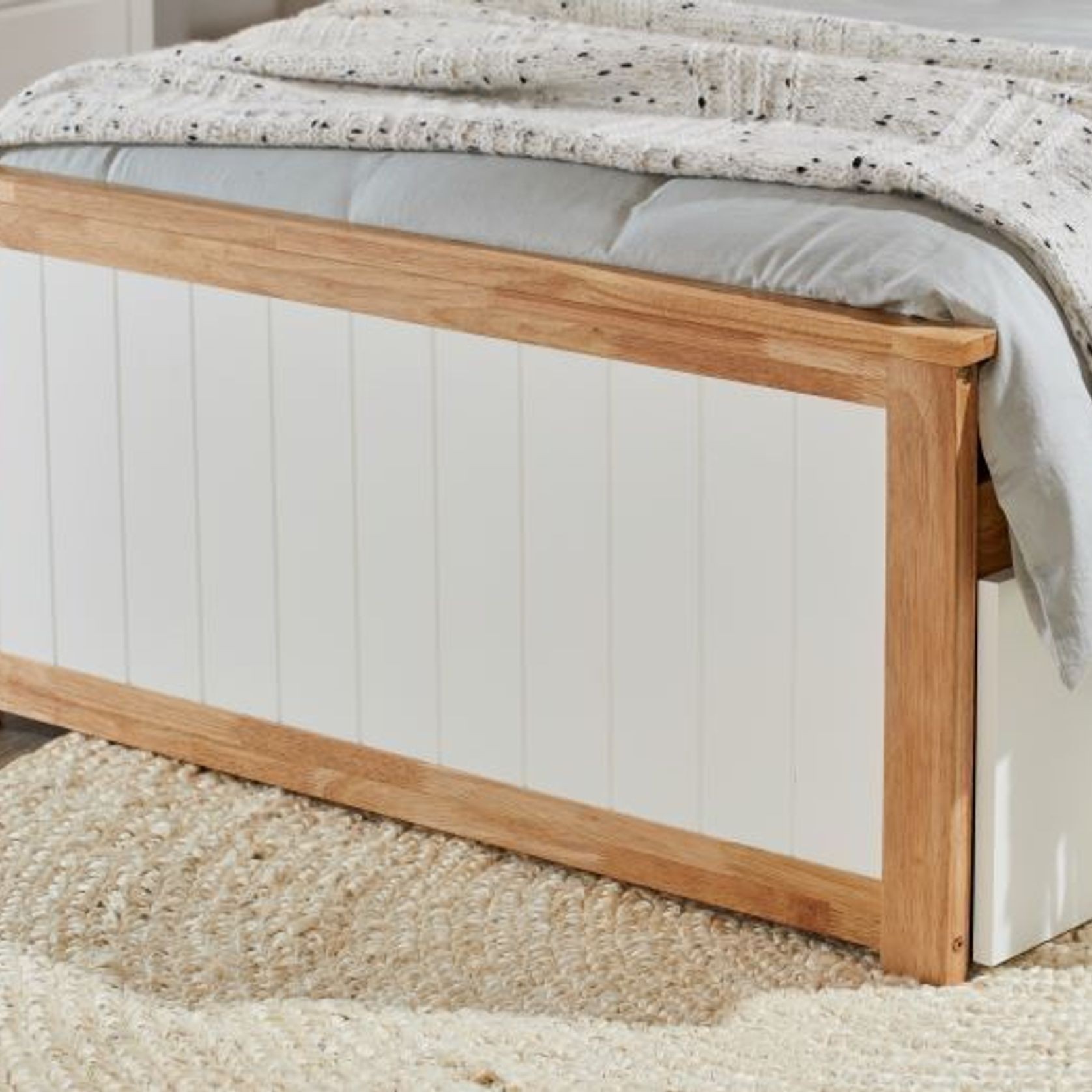 Myer Single Bed with Trundle | Natural Hardwood Frame gallery detail image