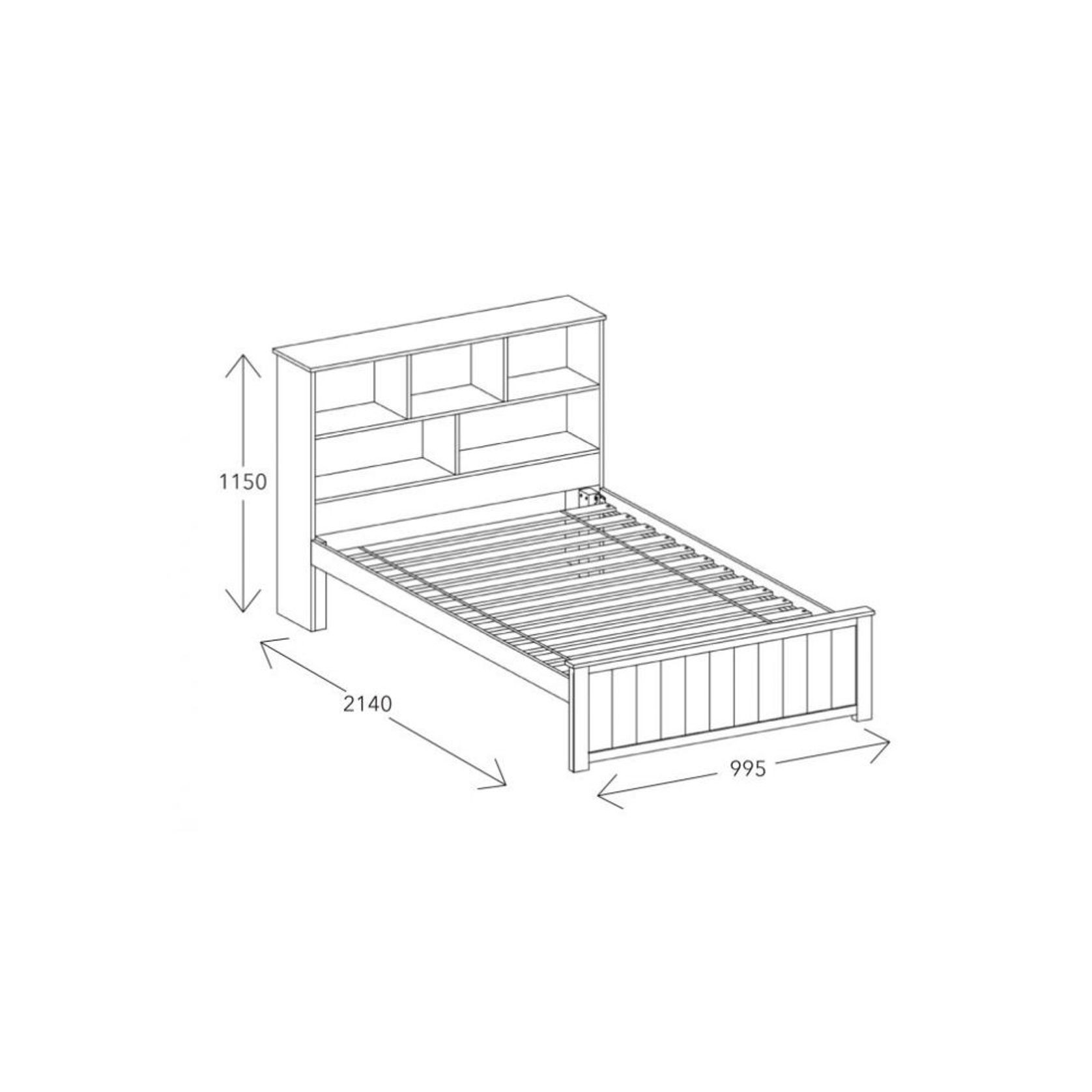 Myer White Single Bed with Storage | Hardwood Frame gallery detail image