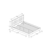 Paris Hardwood Queen Size Bed Frame | Walnut gallery detail image