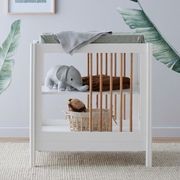 Rio Hardwood Baby Changing Table | White & Natural gallery detail image